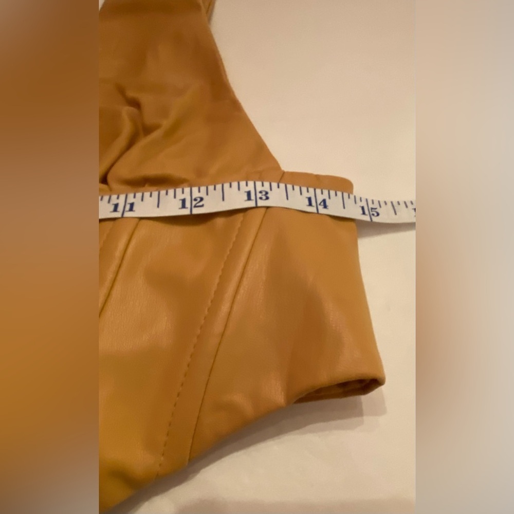 ZARA‎ Corset Faux Leather Crop Top Size Medium - Picture 7 of 8